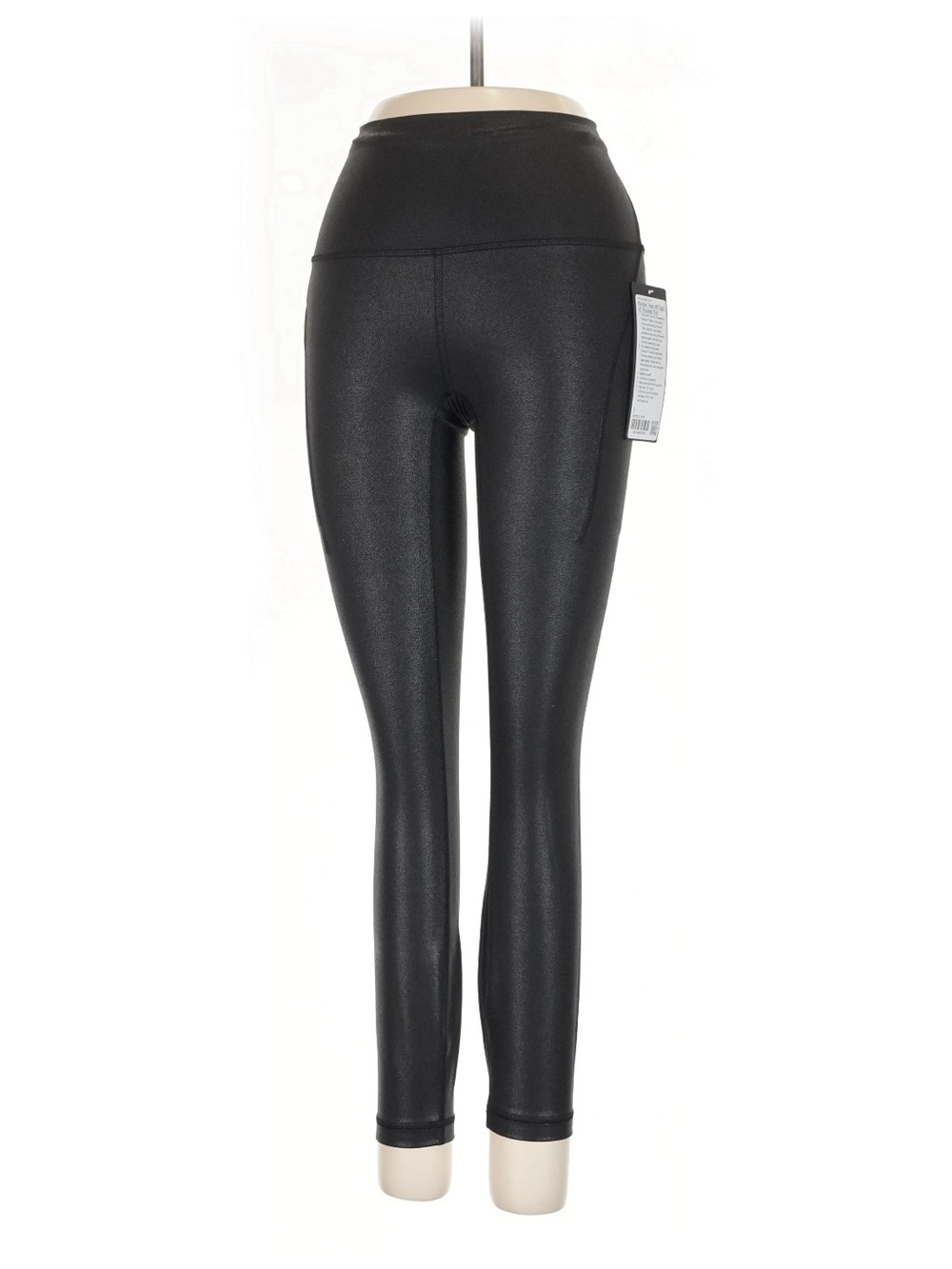 Lululemon Wunder Train HR Tight Pockets 25” Foil Leggings Size 2 NWT Black Shiny